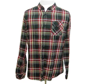 Camisa Top de franela O'NEILL para hombre (talla grande) roja a cuadros manga larga botones delanteros - Imagen 1 de 4