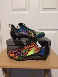 adidas Men's adizero 12.0 Mismatch Football Cleats IG9569 Black/Multi Size 14 - Picture 1 of 5