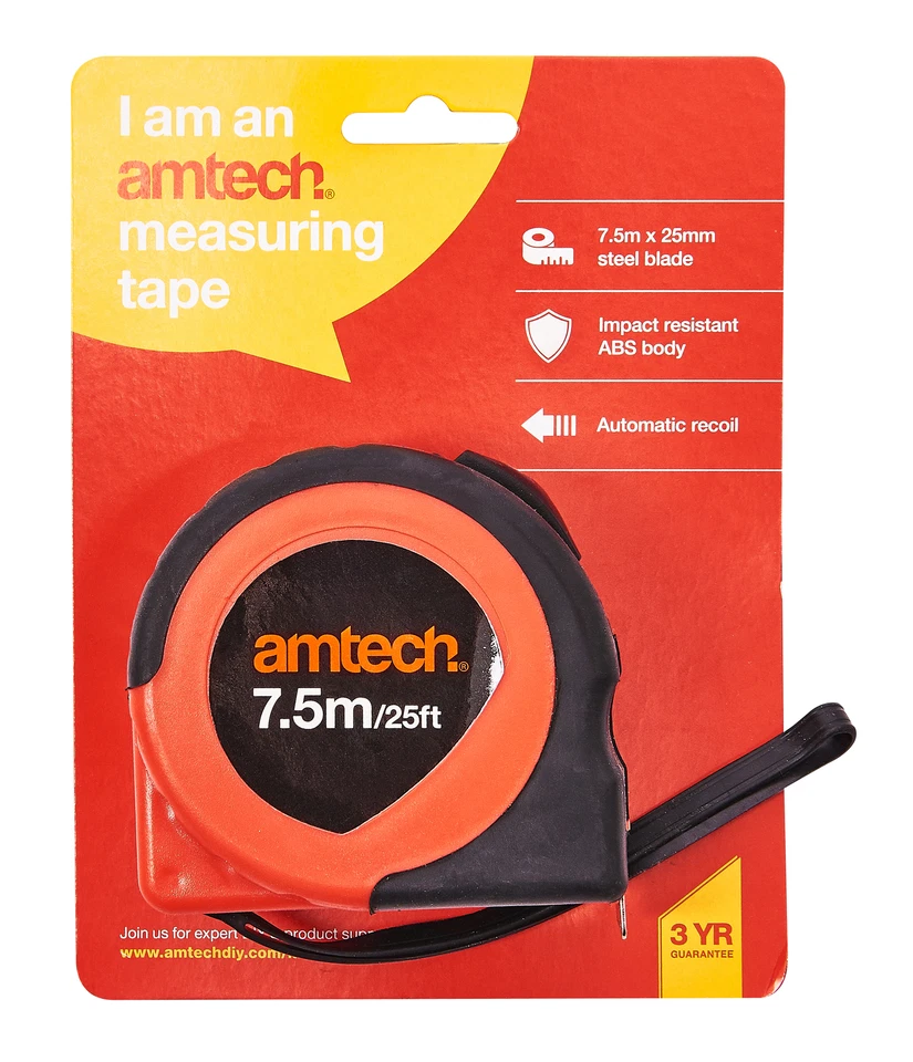 Two Tone Measuring Tape 7.5M 25Ft Measurement Measure Diy Lock Mechanism Builder - Image 1 of 3