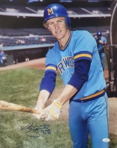 AUTOGRAPHED 16x20 ROBIN YOUNT "AL MVP 82,89" Milwaukee Brewers Photo JSA Witness - Picture 1 of 1