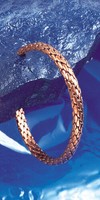 Fußspuren im Sand Magnetarmreif Kupfer mit Zinklegierung Schmuck NEU Armband