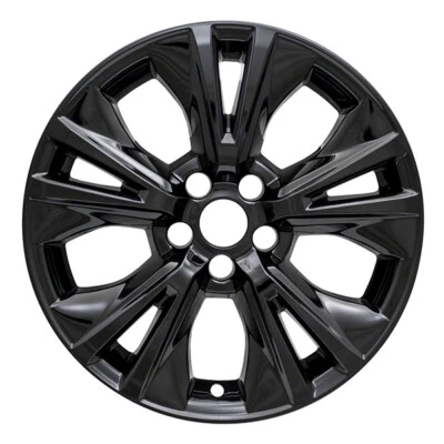 One Wheel Skin Cover Fits 2014-2019 Toyota Highlander 18" 5 V-Spoke Gloss Black Foto 1 de 2