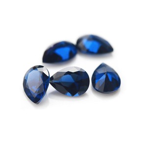 AAA Lab Created Synthetic Faceted Blue Sapphire Pear Loose Gemstone 3x5 to 18x25 AAA Lab Created Synthetic Faceted Blue Sapphire Pear Loose Gemstone 3x5 to 18x25