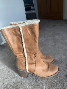 Ladies Tan Boots Size UK 7 - Picture 1 of 8