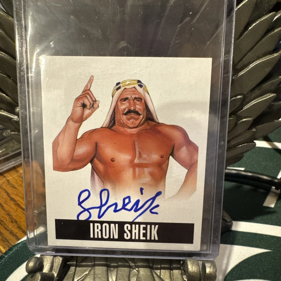 Leaf Wrestling Iron Sheik 2014 automático WWF HOF autógrafo firmado LEGEND RIP ¡Como nuevo! Foto 1 de 2