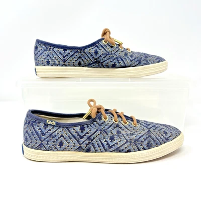 Keds Tribal Metallic Blue Gold Womens Size US 6 EU 36 WF52474 Lace Ups - Image 1 of 4
