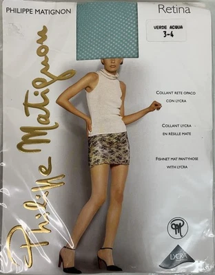 Колготки колготки Philippe Matignon Aqua рыболовная сеть размер 3-4 сетчатка лайкра - Изображение 1 из 4