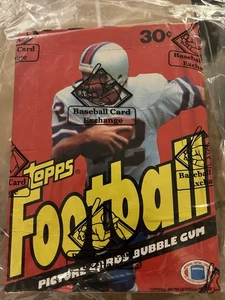 Caja de cera de fútbol americano Topps 1983 en una caja de exhibición 1981 sellada por la BBCE - Imagen 1 de 2