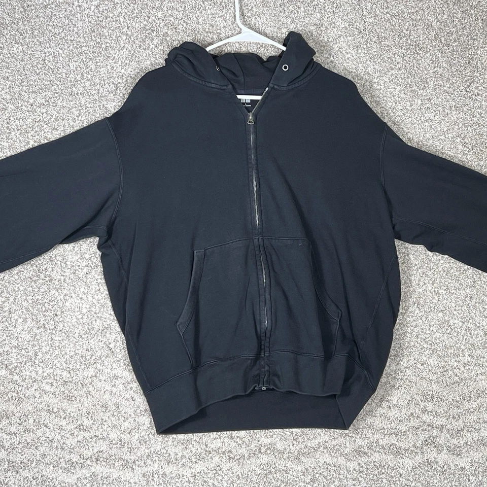 Толстовка с капюшоном мужская большая черная на молнии толстовка уличная повседневная для тренировок в тренажерном зале - Изображение 1 из 4