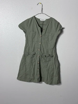 H&M Girls Button up Green Dress size 8 - Image 1 of 4
