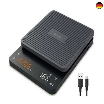 Digitale Kaffeewaage Präzision 0,1g USB-C Timer - Bild 1 von 4