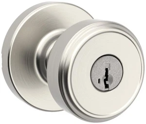 Kwikset 400MNKRDT-S Maven Single Cylinder Keyed Entry Lever Set - Nickel - Picture 1 of 12