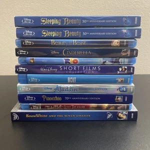 Disney Blu-ray DVD Animation Lot ~ 18 MOVIES! Snow White Bolt Cinderella Aladdin - Picture 1 of 4