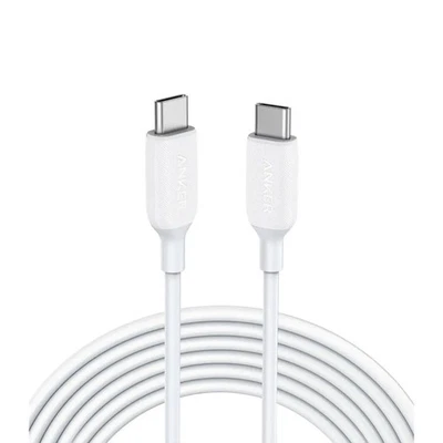 ANKER POWERLINE III USB-C TO USB-C CABLE 10FT/3M 60W FAST CHARGING A8854 - WHITE - Image 1 of 4