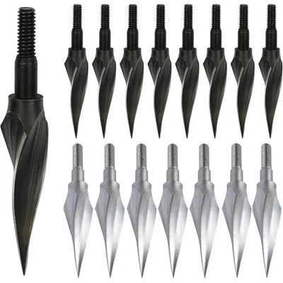Archery Hunting Arrowheads 150gr Broadheads Screw Tips Arrow Points Bow Shooting - Image 1 of 4