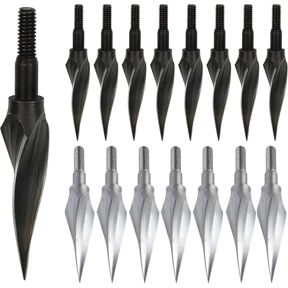 Archery Hunting Arrowheads 150gr Broadheads Screw Tips Arrow Points Bow Shooting - Image 1 of 4