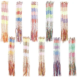 100 Pack Friendship Bracelets Bulk for Party Favors, DIY Arts and Crafts - Picture 1 of 10