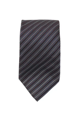 Corbata clásica gris multicolor Ermenegildo Zegna para hombre a rayas de seda Foto 1 de 4