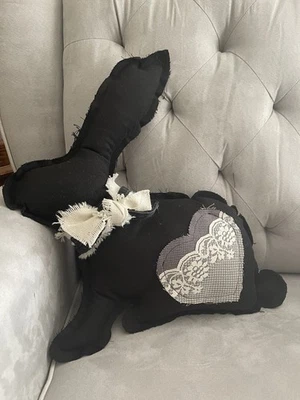 "Almohada en forma de conejito de 18"" conejo estilo casa de campo decoración hecha a mano" Foto 1 de 4