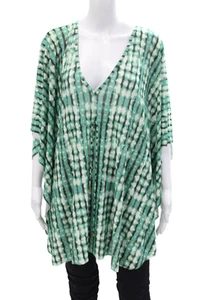 Vix Paula Hermanny Womens V-Neck Short Sleeves Cinch Waist Printed Tunic Size S - Picture 1 of 6