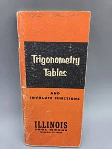 Vtg ITW Trigonometry Tables and Involute Functions Book Illinois Tool Works 1954 - Picture 1 of 7