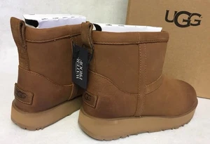 Botas UGG Clásicas Mini Cuero Impermeable Castaño 1019641 Para Mujer Talla 5 - Imagen 1 de 8