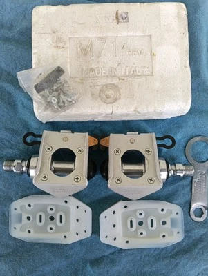 NOS CINELLI M71 pedali corsa  Colnago Bianchi Legnano DE ROSA pedals Paletti  - Immagine 1 di 4