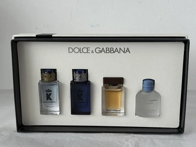 VARIEDAD DOLCE & GABBANA | Mini juego de regalo para hombre 4 piezas: 0,17 OZ cada uno K, The One, LB Foto 1 de 3