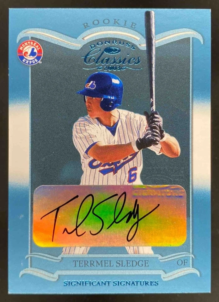 Terrmel Sledge 2003 Donruss Classics Significant RC Signatures /500 #186 Auto - Image 1 of 4