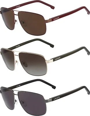 Gafas de sol Lacoste para hombre de metal Navigator con pequeñas templas de piqué - L162S Foto 1 de 3