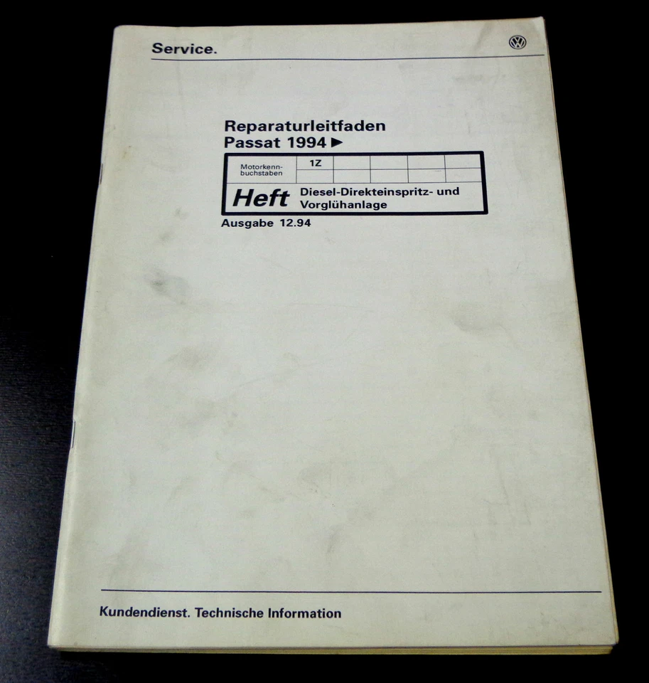 Werkstatthandbuch VW Passat B 4 Diesel Direkteinspritzanlage Vorglühanlage Ab 94 - Imagen 1 de 1