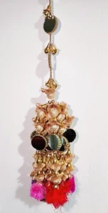 Indian punjabi pranda mehndi jagoo mirror bridal patiala paranda hair braid mg12 - Picture 1 of 3