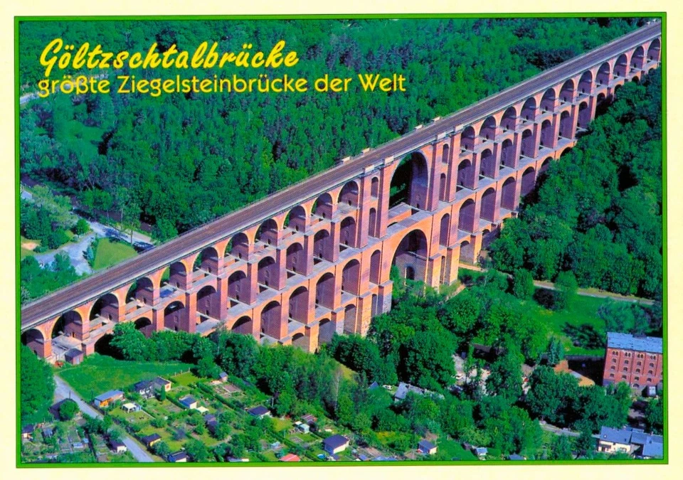 1276-Ansichtskarte Netzschkau Göltzschtalbrücke Vogtland Sachsen-Franken Bahn - Bild 1 von 1