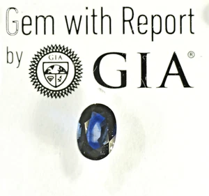 GIA Certified Natural Sapphire Loose Unique Dark Blue Oval Step Cut 2.32 ct. - Picture 1 of 13