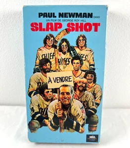VHS Slap Shot (MCA, 1986) Comedy Sport Paul Newman Early Edition FRENCH AUDIO - Picture 1 of 4