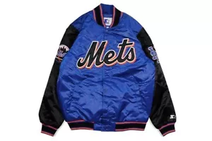 RARE Japan Exclusive New York Mets Starter Jacket Black/Blue Size XL MLB - Picture 1 of 12