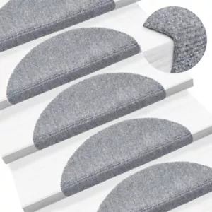 15pcs Staircase Carpet Stair Treads Mat Non-Slip Floor Step Rug Protection Cover - Picture 1 of 10