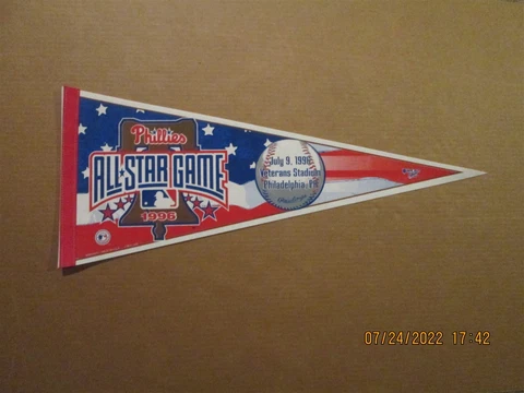 MLB Philadelphia Phillies Vintage 1996 All Star Game Logo Baseball Pennant #2 Cover