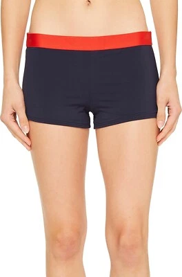 Tommy Hilfiger 242195 Womens Sporty Boy Shorts Swimwear Core Navy Size X-Small - Image 1 of 4