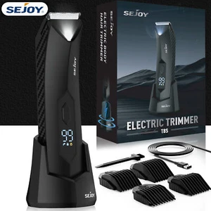 Mens Groin Pubic Hair Trimmer Electric Ball Trimmer Wet/Dry Body Shaver - Picture 1 of 18
