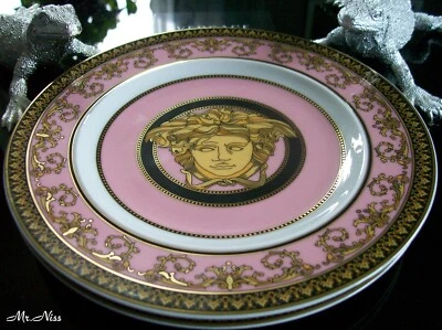 Rosenthal Versace Medusa Colours Rose 2 x Brotteller 18 cm *1 A NEUWARE* - Bild 1 von 4