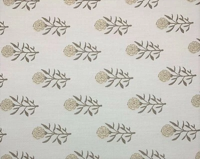 BALLARD DESIGNS FLORAL TAUPE SUNBRELLA PERFORMANCE FURNITURE FABRIC BY YARD 54"W - Image 1 of 4