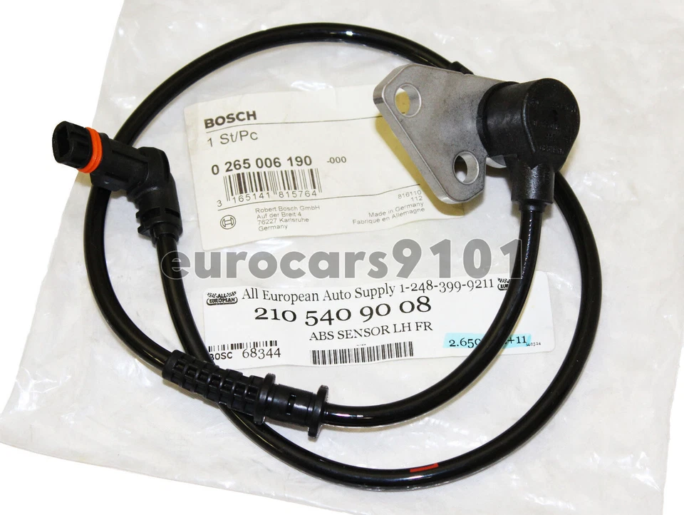 Sensor de velocidad de rueda ABS delantero Mercedes-Benz E420 Bosch 0265006190 2105409008 Foto 1 de 1