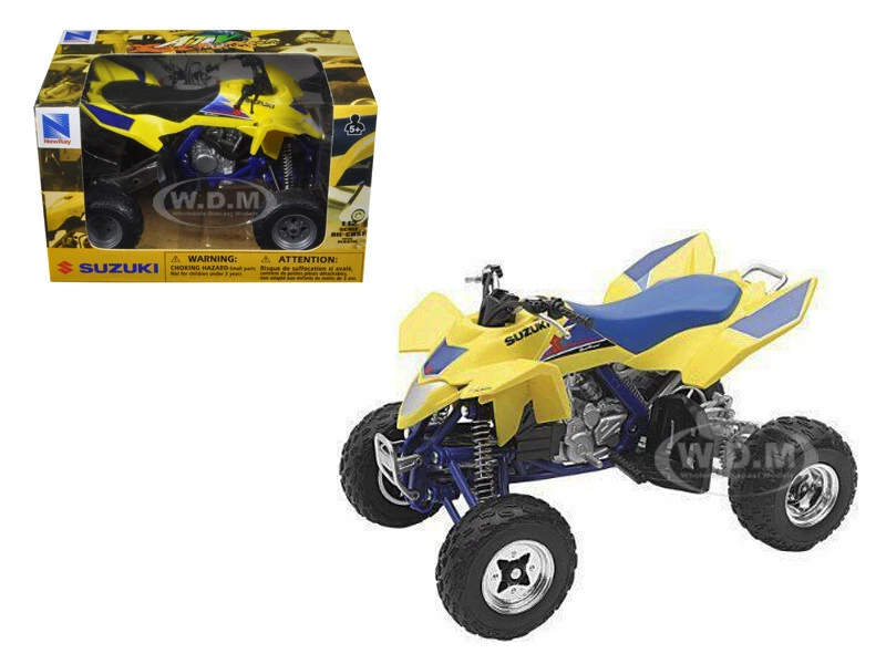 SUZUKI QUAD RACER R450 ATV YELLOW 1/12 DIECAST MODEL BY NEW RAY 43393 - Image 1 of 1