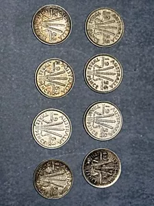 AUSTRALIA 3 PENCE COINS 1955 to 1964 QUEEN ELIZABETH II - Picture 1 of 3