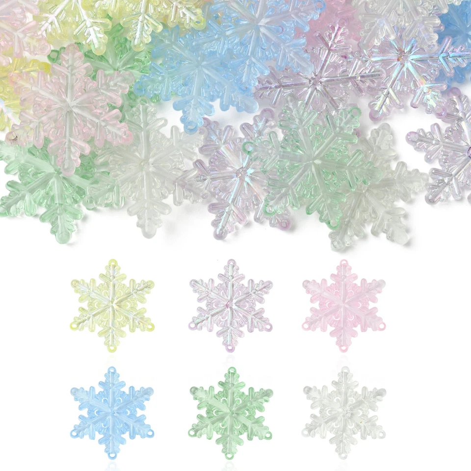 30 piezas Eslabones componentes de araña de acrílico transparente y luminoso, brillan en la oscuridad Foto 1 de 4