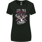 Less Talk More Chalk Funny 9-Ball Pool Womens Wider Cut T-Shirt