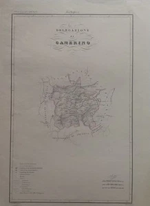 Delegation Of Dresssing Marches Basket Geographical 1840 Zuccagni Orlandini - Picture 1 of 1