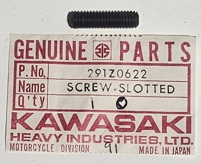 1 NOS 1966-1976 Kawasaki H1 S1 S2 A1 A7 F3 F4 F5 KH Tornillo Ajustador Ranurado Fabricante de Equipo Original Foto 1 de 3