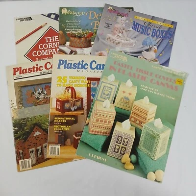 6 folletos de lona de plástico cajas de música ocio artes porta pañuelos Foto 1 de 4